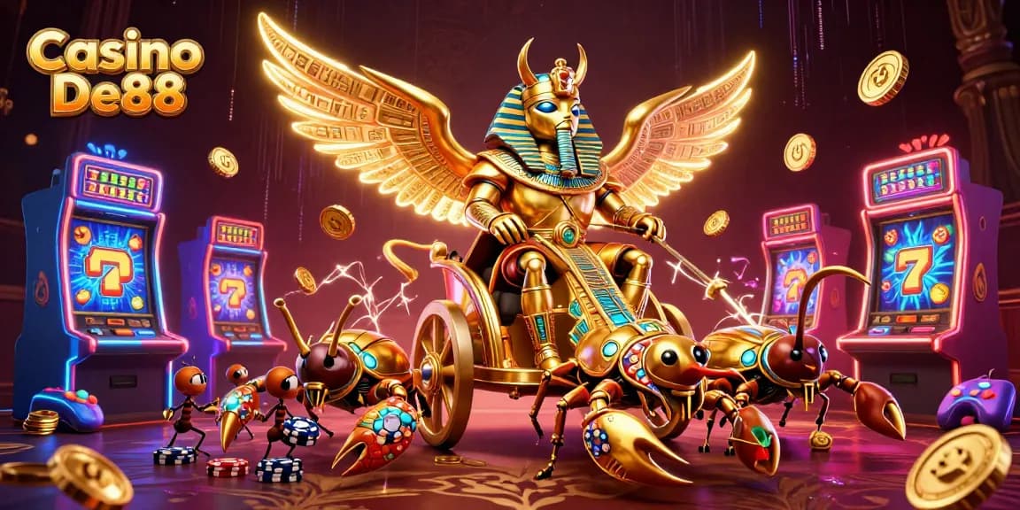 Play thrilling games at Casino De88 with vivid characters and a dynamic casino scene!