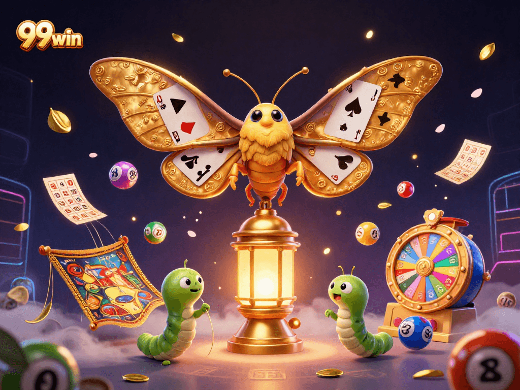 Experience thrilling gameplay with 99win in this vibrant casino-themed illustration.