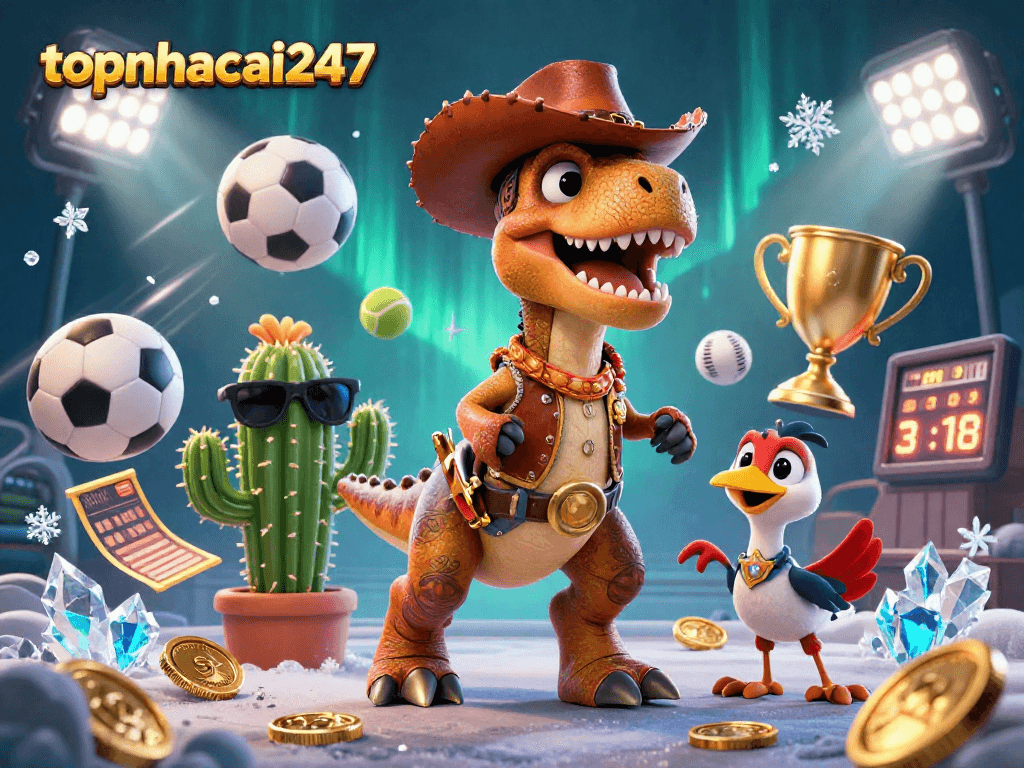 Join the excitement of topnhacai247 as 3D characters engage in thrilling sports betting action!
