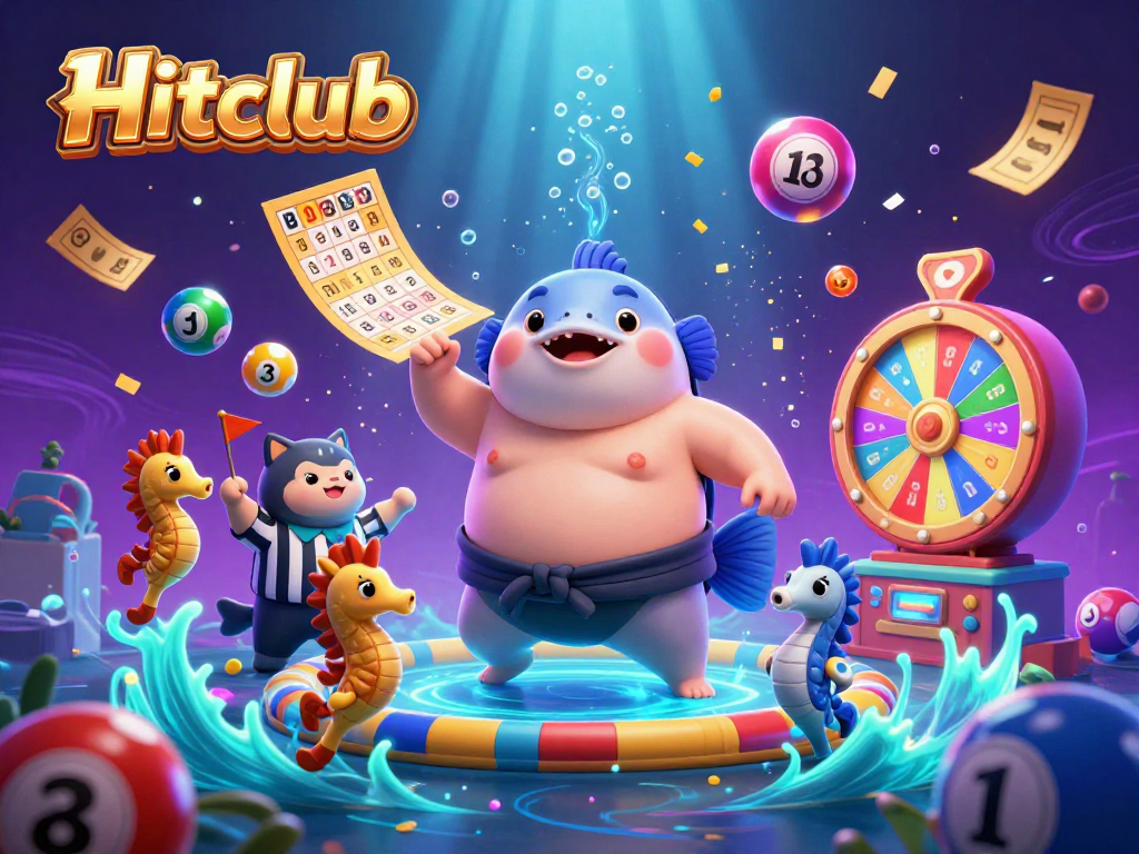 Hitclub gamblers enjoy thrilling games amid colorful lottery elements and lively underwater characters