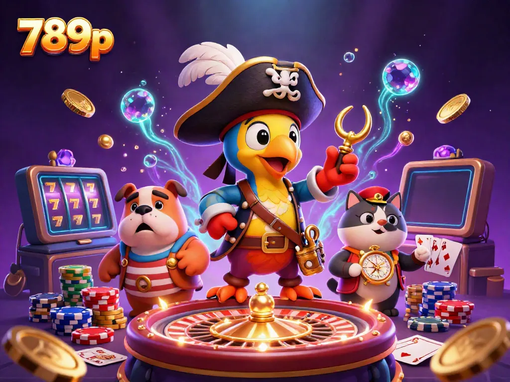 Experience thrilling gameplay with 789p featuring lively characters, vibrant casino elements, and golden treasure!