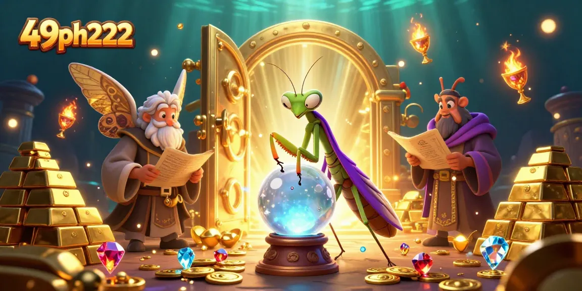 Engage with 49ph222 through an enchanting 3D scene showcasing fortune tellers and treasures.