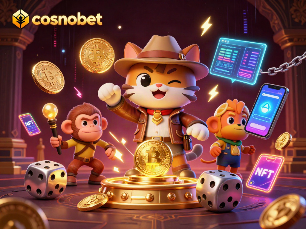 Engage with cosmobet's thrilling discovery of casino artifacts as vibrant crypto elements illuminate the scene.