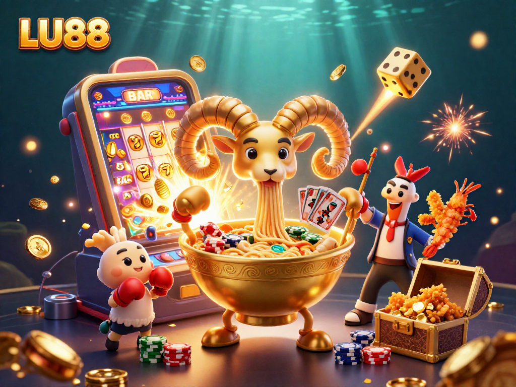 LU88 delights players with vibrant 3D casino elements, showcasing a jackpot atmosphere full of excitement.