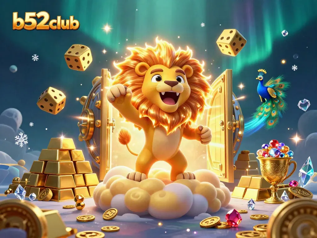 Experience the thrill of b52club with vibrant casino action depicted in a rich, detailed illustration.