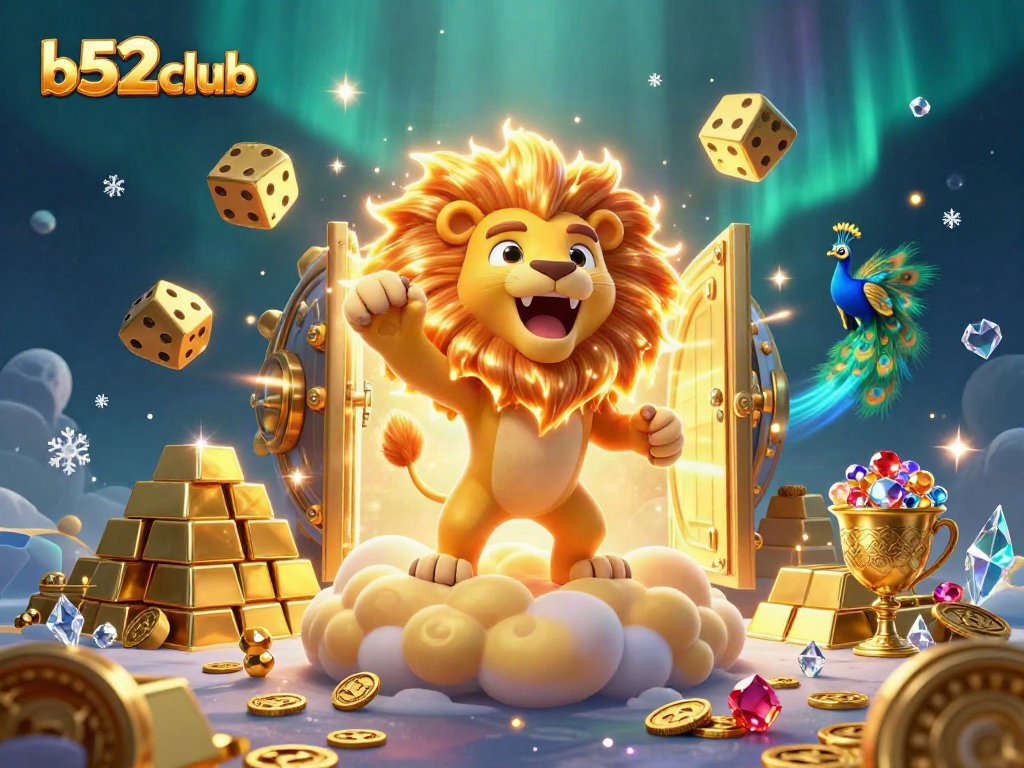 Experience the thrill of b52club with vibrant casino action depicted in a rich, detailed illustration.