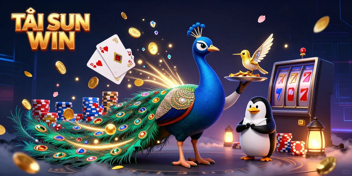 TẢI SUN WIN and experience vibrant casino adventures with animated jewels, chips, and characters