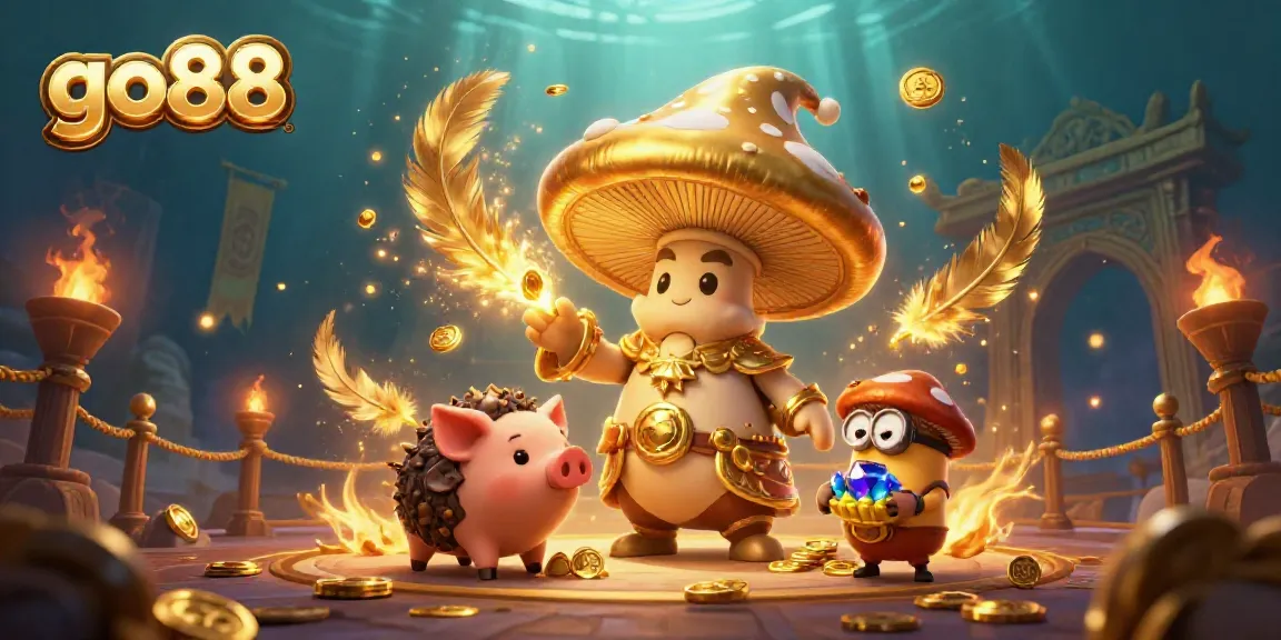 Engage with go88's dynamic casino experience featuring vibrant characters and magical treasures.