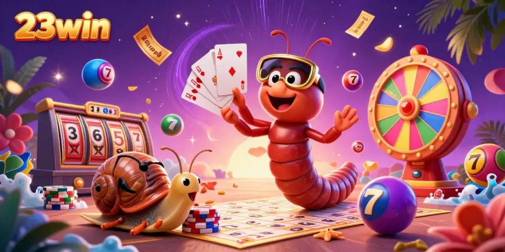 Engage with the vibrant 23win casino experience featuring dynamic characters and gaming elements.