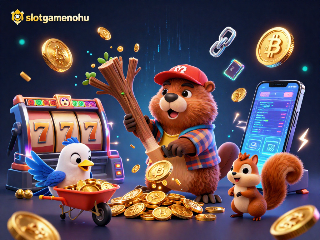Engage in thrilling jackpots at slotgamenohu with 3D characters celebrating winnings in vibrant casino scenes.