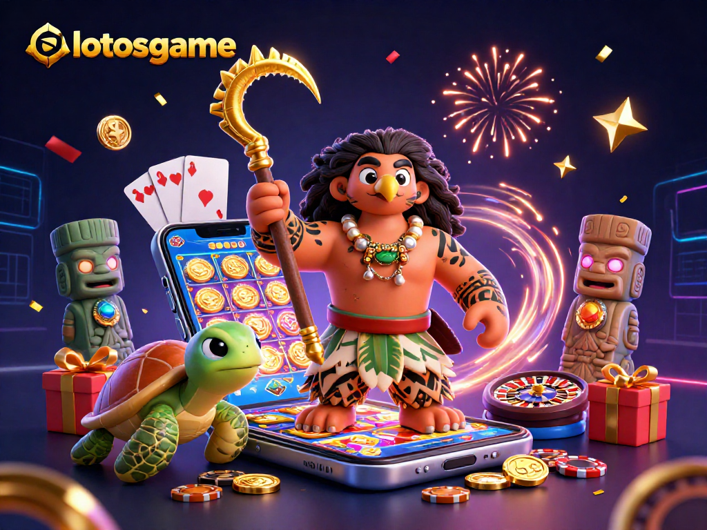 Spin colorful slots with lotosgame as the demigod hawk and turtle sidekick join the action!