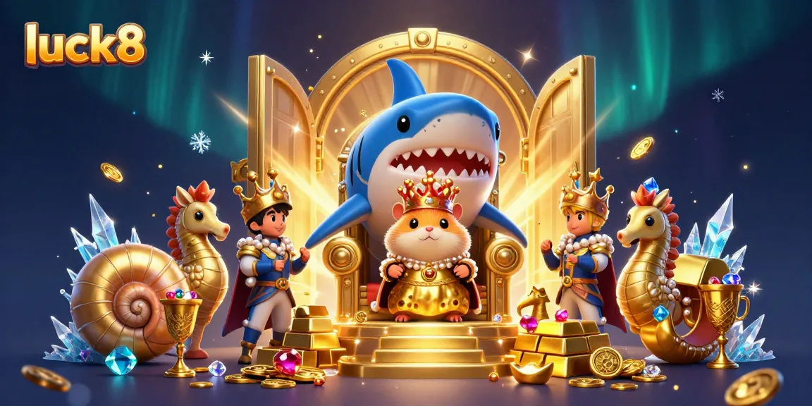 Experience the thrill of luck8 with a golden hamster king in a treasure-filled casino kingdom.