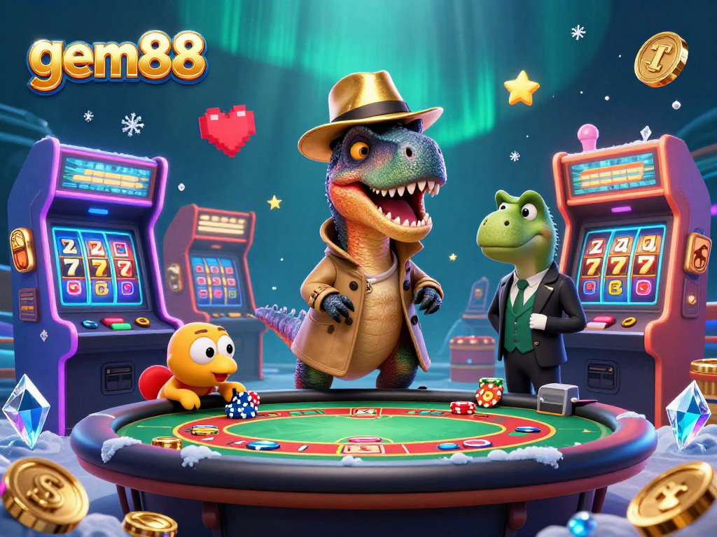 Watch the gem88 velociraptor card counter sneak chips at a vibrant blackjack table in this captivating casino scene.