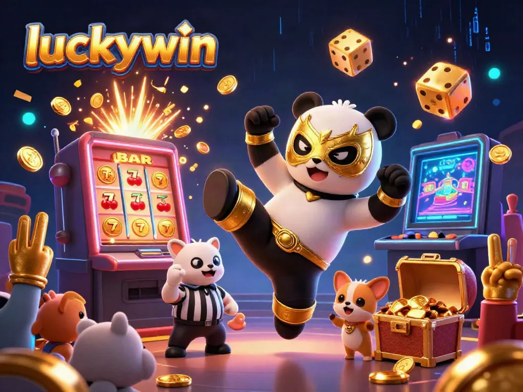 Experience the excitement of winning big at luckywin with this dynamic casino scene.