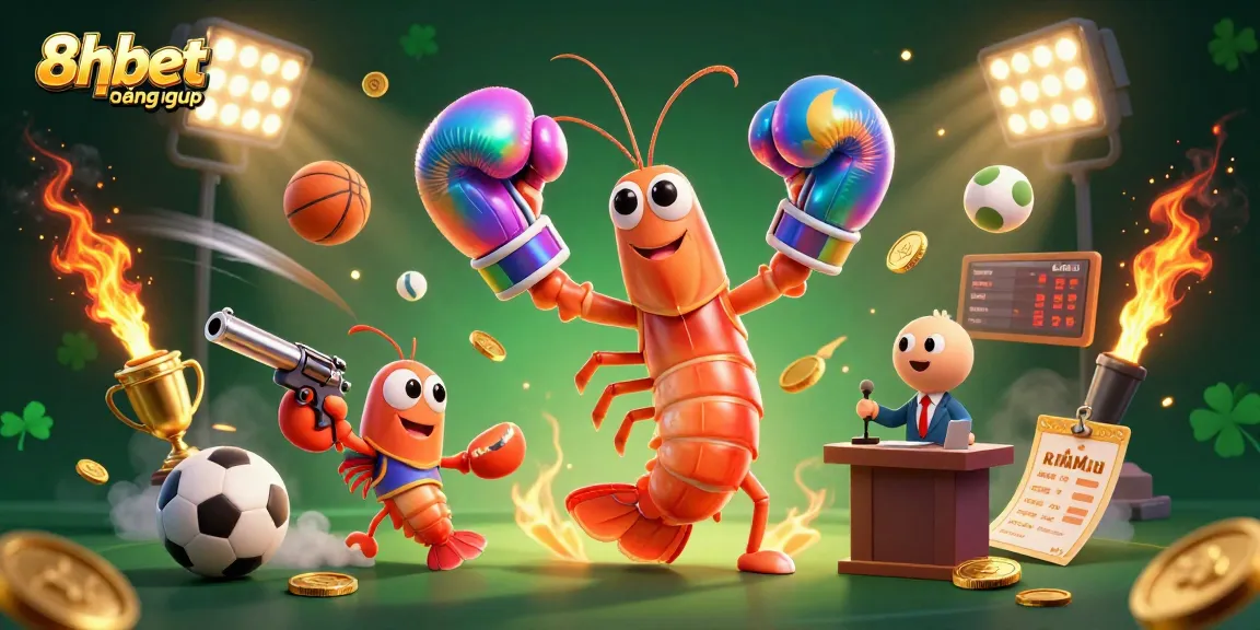 Experience exciting 8xbet đăng nhập through vibrant casino scenes with dynamic sports elements and playful characters.