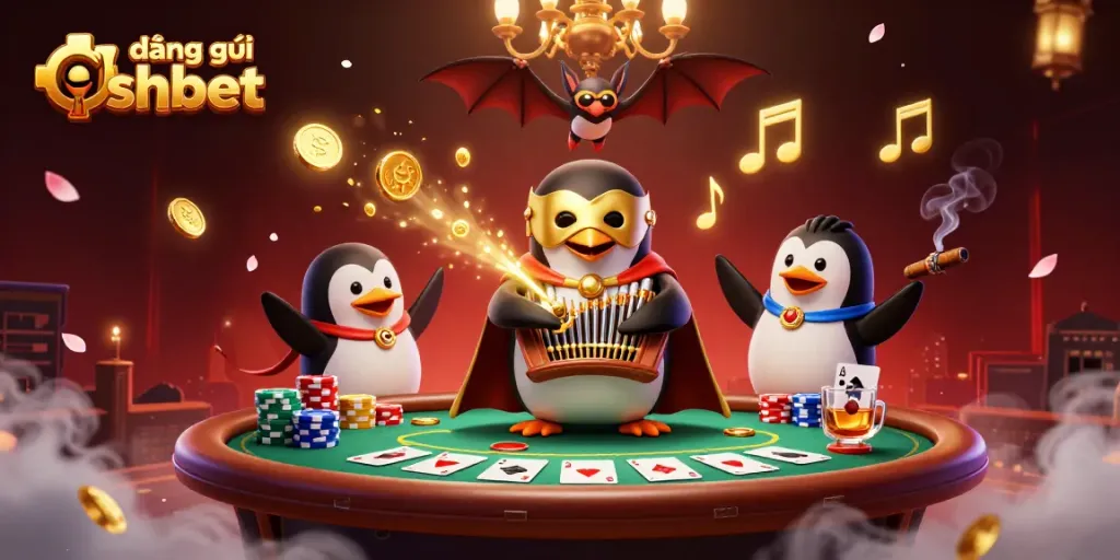 Experience đăng ký shbet excitement with a vibrant casino scene featuring animated characters and rich game elements.