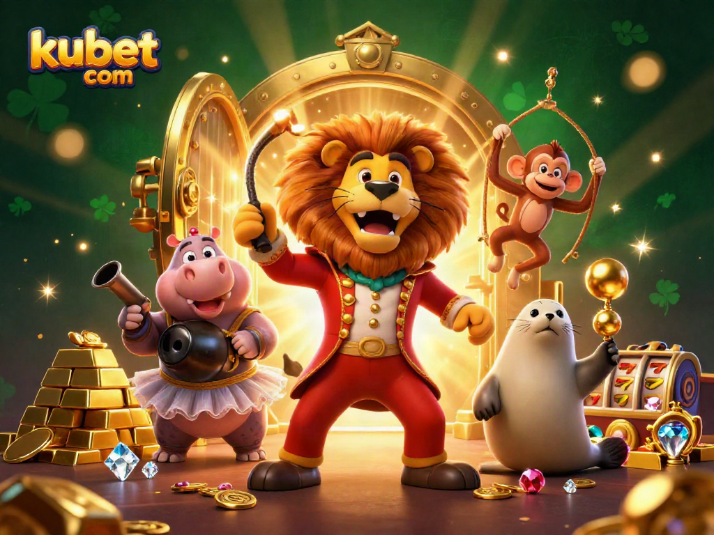 Engaging kubet com casino scene with colorful characters and treasure elements.