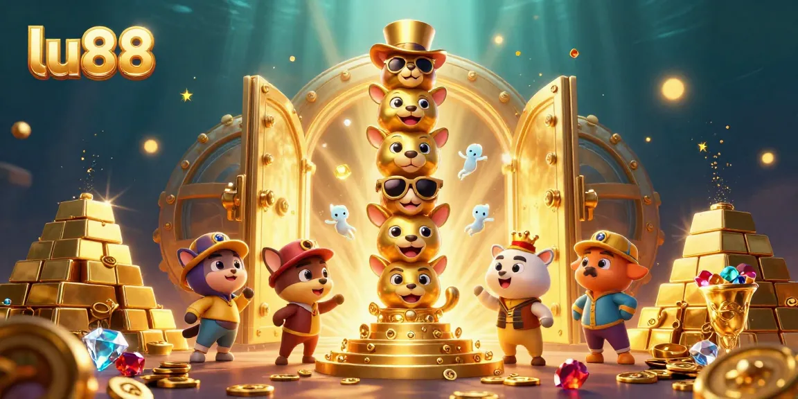 Experience the thrill of winning big with lu88 in this vibrant casino scene filled with treasures.