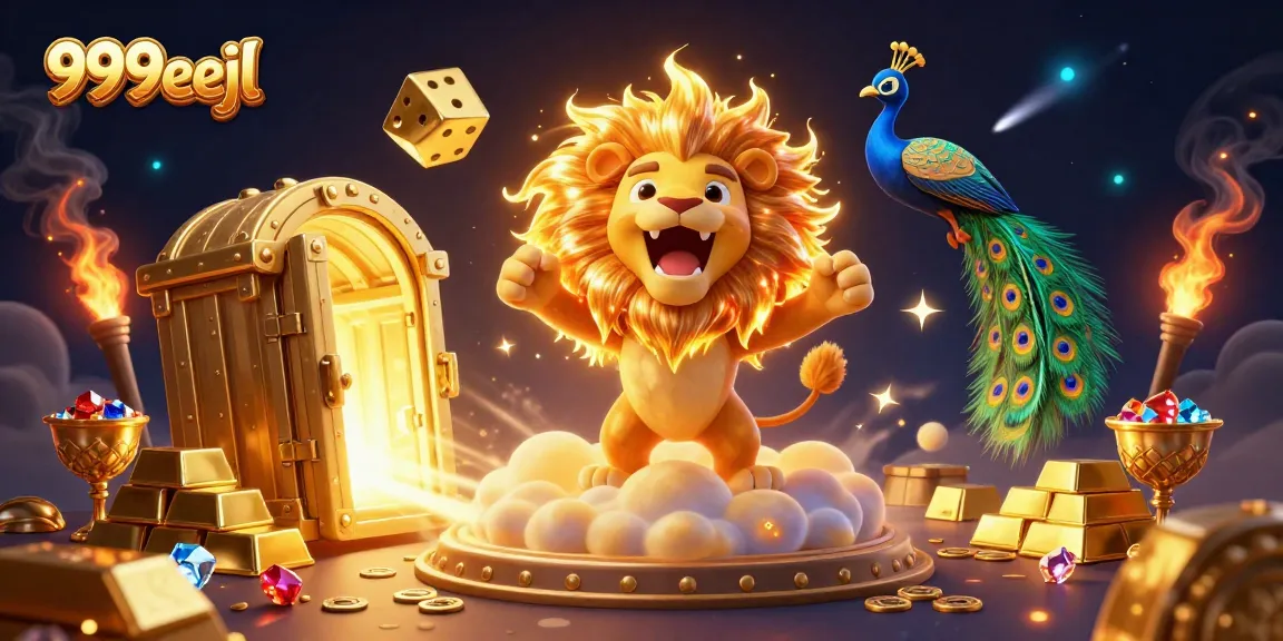 Experience exhilarating gaming with 999eejl in this vibrant 3D casino illustration!